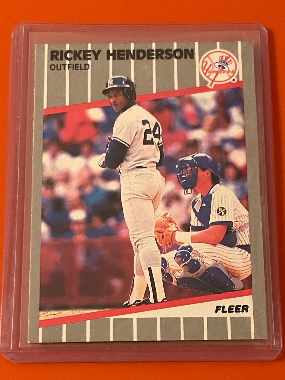 Rickey Henderson #254 1989 Fleer Baseball Trading Card